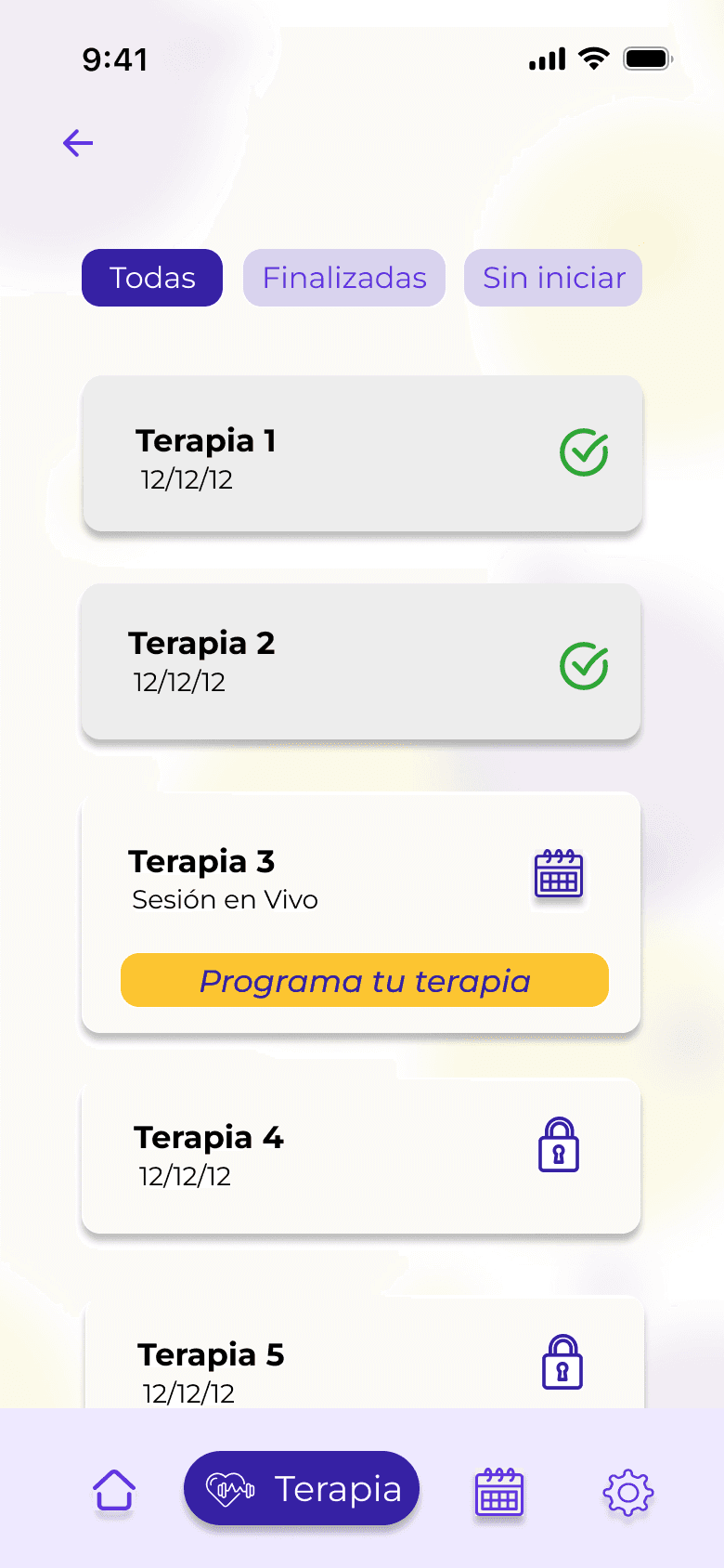 SER App - Therapies